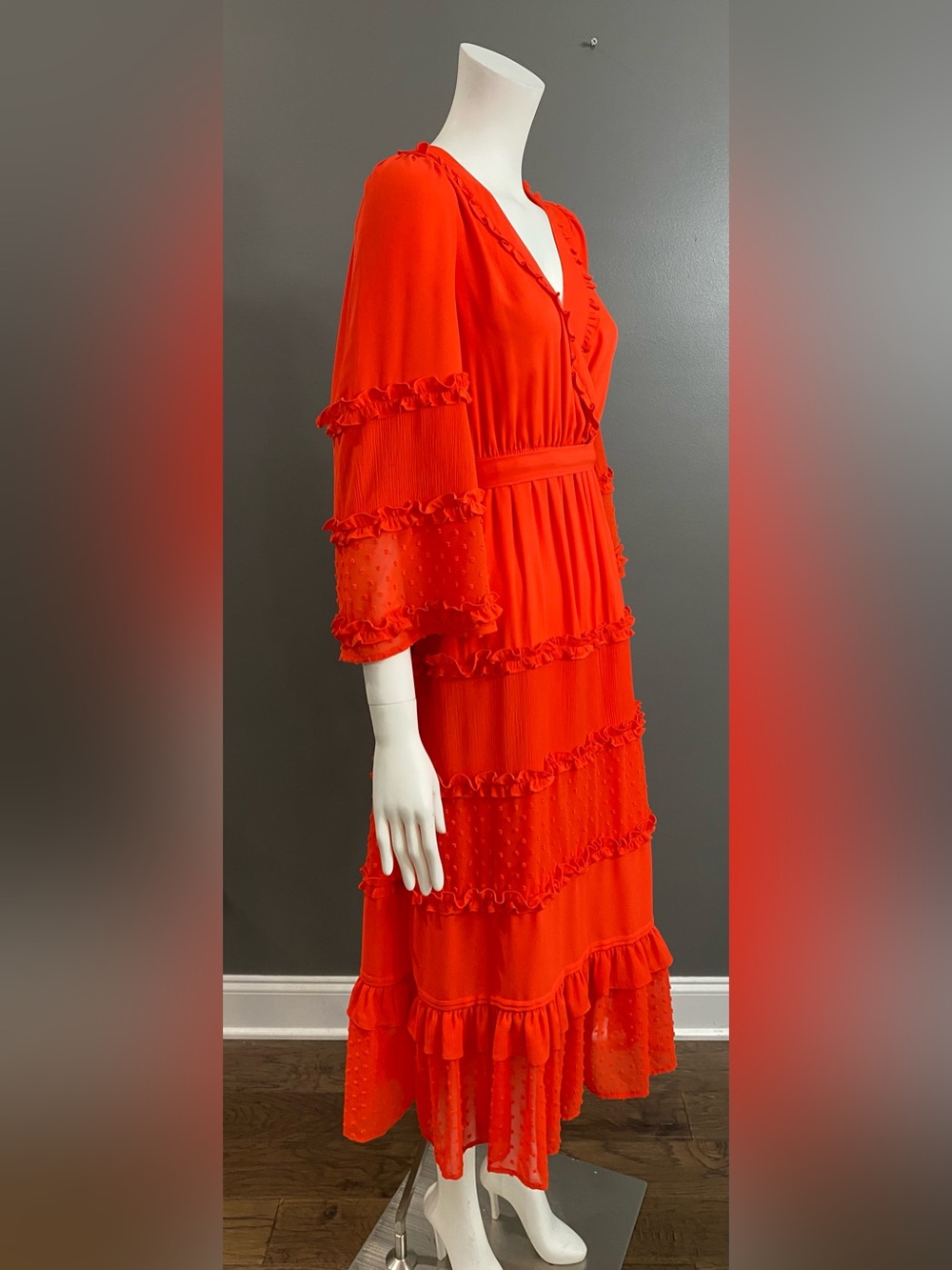 Alexis x Target Angel Sleeve Tiered Ruffle Dress Size XXS - Picture 11 of 13